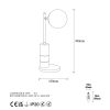 Modern Black Wall Lamp, MDF Body, 60 x 12 x 33 cm, E27 Socket (Max 40W), IP20, Pluggable, Laser-Cut Design, Stylish & Functional Lighting for Any Space