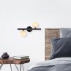 Modern Black Wall Lamp, MDF Body, 60 x 12 x 33 cm, E27 Socket (Max 40W), IP20, Pluggable, Laser-Cut Design, Stylish & Functional Lighting for Any Space