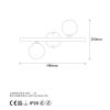 Modern Black Wall Lamp, MDF Body, 60 x 12 x 33 cm, E27 Socket (Max 40W), IP20, Pluggable, Laser-Cut Design, Stylish & Functional Lighting for Any Space