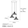 Modern Black Wall Lamp, MDF Body, 60 x 12 x 33 cm, E27 Socket (Max 40W), IP20, Pluggable, Laser-Cut Design, Stylish & Functional Lighting for Any Space