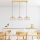 Elegant Shiny Gold Chandelier, Metal Body, Adjustable Height, 101 x 31 x 105 cm | 3 x E27 Max 40W, IP20 | Perfect for Modern Living Rooms & Dining Areas, Glamorous Design with Solid Color Finish
