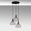 Modern Black Wall Lamp, MDF Body, 60 x 12 x 33 cm, E27 Socket (Max 40W), IP20, Pluggable, Laser-Cut Design, Stylish & Functional Lighting for Any Space