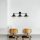 Modern Black Wall Lamp, MDF Body, 60 x 12 x 33 cm, E27 Socket (Max 40W), IP20, Pluggable, Laser-Cut Design, Stylish & Functional Lighting for Any Space