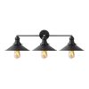 Modern Black Wall Lamp, MDF Body, 60 x 12 x 33 cm, E27 Socket (Max 40W), IP20, Pluggable, Laser-Cut Design, Stylish & Functional Lighting for Any Space