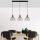 Industrial Chandelier with Metal Body, Black & Antique Finish, 94 x 25 x 121 cm | Adjustable Height, 3 x E27 Socket (Max 40W) | Perfect for Modern Home Decor & Dining Spaces, Stylish & Functional Design