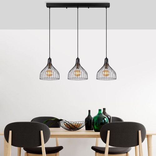 Modern Black Wall Lamp, MDF Body, 60 x 12 x 33 cm, E27 Socket (Max 40W), IP20, Pluggable, Laser-Cut Design, Stylish & Functional Lighting for Any Space
