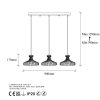 Modern Black Wall Lamp, MDF Body, 60 x 12 x 33 cm, E27 Socket (Max 40W), IP20, Pluggable, Laser-Cut Design, Stylish & Functional Lighting for Any Space