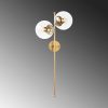 Modern Wall Lamp with Shiny Gold Finish, Metal Body & Glass Cap, 32 x 27 x 72 cm | 2 x E14 Socket (Max 40W) | Elegant Scandinavian Design, Perfect for Glam Home Decor | IP20 Rated