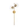 Modern Wall Lamp with Shiny Gold Finish, Metal Body & Glass Cap, 32 x 27 x 72 cm | 2 x E14 Socket (Max 40W) | Elegant Scandinavian Design, Perfect for Glam Home Decor | IP20 Rated