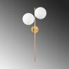 Elegant Wall Lamp with Metal Body & Glass Cap, Shiny Gold Finish, 32 x 27 x 72 cm | 2 x E14 Socket (Max 40W) | Modern Scandinavian Design, Perfect for Glam Home Decor | IP20 Rated