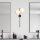 Modern Wall Lamp with Metal Body & Glass Cap, Black & Cream, 32 x 27 x 72 cm | 2 x E14 Socket (Max 40W) | Stylish Industrial & Scandinavian Design for Home & Office | IP20 Rated
