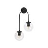 Modern Black Wall Lamp, MDF Body, 60 x 12 x 33 cm, E27 Socket (Max 40W), IP20, Pluggable, Laser-Cut Design, Stylish & Functional Lighting for Any Space