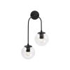 Modern Black Wall Lamp, MDF Body, 60 x 12 x 33 cm, E27 Socket (Max 40W), IP20, Pluggable, Laser-Cut Design, Stylish & Functional Lighting for Any Space