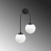 Modern Black Wall Lamp, MDF Body, 60 x 12 x 33 cm, E27 Socket (Max 40W), IP20, Pluggable, Laser-Cut Design, Stylish & Functional Lighting for Any Space