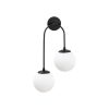 Modern Black Wall Lamp, MDF Body, 60 x 12 x 33 cm, E27 Socket (Max 40W), IP20, Pluggable, Laser-Cut Design, Stylish & Functional Lighting for Any Space