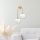 Elegant Wall Lamp, Shiny Gold, 30 x 24 cm | Metal Body with Glass Cap, IP20, 2 x E14 Max 15W | Perfect for Baroque, Glam, Hotel & Scandinavian Decor | Total Height: 55 cm, Base Plate: 12 cm