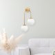 Modern Black Wall Lamp, MDF Body, 60 x 12 x 33 cm, E27 Socket (Max 40W), IP20, Pluggable, Laser-Cut Design, Stylish & Functional Lighting for Any Space