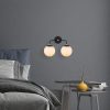 Modern Black Wall Lamp, MDF Body, 60 x 12 x 33 cm, E27 Socket (Max 40W), IP20, Pluggable, Laser-Cut Design, Stylish & Functional Lighting for Any Space