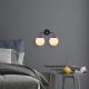 Modern Black Wall Lamp, MDF Body, 60 x 12 x 33 cm, E27 Socket (Max 40W), IP20, Pluggable, Laser-Cut Design, Stylish & Functional Lighting for Any Space