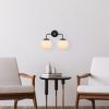 Modern Black Wall Lamp, MDF Body, 60 x 12 x 33 cm, E27 Socket (Max 40W), IP20, Pluggable, Laser-Cut Design, Stylish & Functional Lighting for Any Space