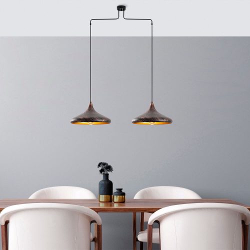 Modern Black Wall Lamp, MDF Body, 60 x 12 x 33 cm, E27 Socket (Max 40W), IP20, Pluggable, Laser-Cut Design, Stylish & Functional Lighting for Any Space