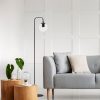 Modern Black Wall Lamp, MDF Body, 60 x 12 x 33 cm, E27 Socket (Max 40W), IP20, Pluggable, Laser-Cut Design, Stylish & Functional Lighting for Any Space