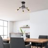 Modern Black Wall Lamp, MDF Body, 60 x 12 x 33 cm, E27 Socket (Max 40W), IP20, Pluggable, Laser-Cut Design, Stylish & Functional Lighting for Any Space
