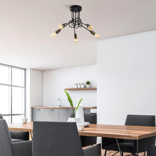 Modern Black Wall Lamp, MDF Body, 60 x 12 x 33 cm, E27 Socket (Max 40W), IP20, Pluggable, Laser-Cut Design, Stylish & Functional Lighting for Any Space
