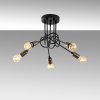 Modern Black Wall Lamp, MDF Body, 60 x 12 x 33 cm, E27 Socket (Max 40W), IP20, Pluggable, Laser-Cut Design, Stylish & Functional Lighting for Any Space