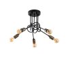 Modern Black Wall Lamp, MDF Body, 60 x 12 x 33 cm, E27 Socket (Max 40W), IP20, Pluggable, Laser-Cut Design, Stylish & Functional Lighting for Any Space