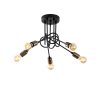Modern Black Wall Lamp, MDF Body, 60 x 12 x 33 cm, E27 Socket (Max 40W), IP20, Pluggable, Laser-Cut Design, Stylish & Functional Lighting for Any Space