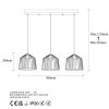 Modern Black Wall Lamp, MDF Body, 60 x 12 x 33 cm, E27 Socket (Max 40W), IP20, Pluggable, Laser-Cut Design, Stylish & Functional Lighting for Any Space