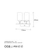 Modern Black Wall Lamp, MDF Body, 60 x 12 x 33 cm, E27 Socket (Max 40W), IP20, Pluggable, Laser-Cut Design, Stylish & Functional Lighting for Any Space