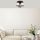 Modern Scandinavian Chandelier, Black & White, 40 x 40 x 22 cm | Metal Body, Fabric Cap (14 cm), 3 x E27 Max 40W | Stylish Lighting for Home & Office, Elegant Design, IP20 Rated