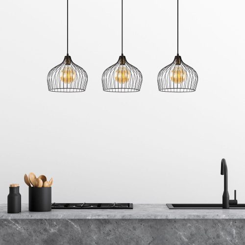 Modern Black Wall Lamp, MDF Body, 60 x 12 x 33 cm, E27 Socket (Max 40W), IP20, Pluggable, Laser-Cut Design, Stylish & Functional Lighting for Any Space