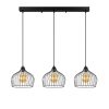 Modern Black Wall Lamp, MDF Body, 60 x 12 x 33 cm, E27 Socket (Max 40W), IP20, Pluggable, Laser-Cut Design, Stylish & Functional Lighting for Any Space
