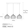 Modern Black Wall Lamp, MDF Body, 60 x 12 x 33 cm, E27 Socket (Max 40W), IP20, Pluggable, Laser-Cut Design, Stylish & Functional Lighting for Any Space