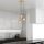 Elegant Shiny Gold Chandelier, 56 x 56 x 121 cm | Metal Body, Adjustable Height, 3 x E27 Max 40W | Modern Glam Design, Perfect for Living Room & Dining Spaces | Stylish Lighting Fixture