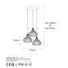 Modern Black Wall Lamp, MDF Body, 60 x 12 x 33 cm, E27 Socket (Max 40W), IP20, Pluggable, Laser-Cut Design, Stylish & Functional Lighting for Any Space