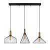 Modern Black Wall Lamp, MDF Body, 60 x 12 x 33 cm, E27 Socket (Max 40W), IP20, Pluggable, Laser-Cut Design, Stylish & Functional Lighting for Any Space