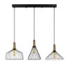 Modern Black Wall Lamp, MDF Body, 60 x 12 x 33 cm, E27 Socket (Max 40W), IP20, Pluggable, Laser-Cut Design, Stylish & Functional Lighting for Any Space
