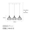 Modern Black Wall Lamp, MDF Body, 60 x 12 x 33 cm, E27 Socket (Max 40W), IP20, Pluggable, Laser-Cut Design, Stylish & Functional Lighting for Any Space