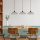 Industrial Chandelier with Metal Body, Adjustable Height, Black & Antique Finish | 3 x E27 Socket, 148 x 36 x 30-120 cm | Perfect for Nostalgic Home Decor & Modern Spaces, IP20 Rated