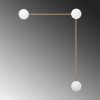 Stylish Wall Lamp with Metal Body & Glass Cap, Vintage Copper Finish, 60 x 16 x 78 cm | IP20, 3 x G9 Socket (Bulb Not Included) | Perfect for Modern Scandinavian Home Decor & Ambiance