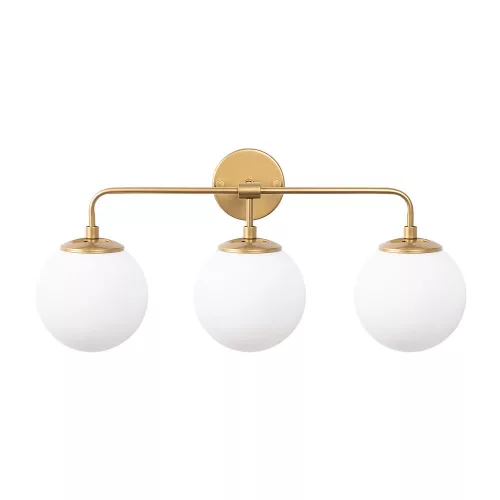 Modern gold wall lamp, metal housing, with glass cap, 56 x 21 x 27 cm | IP20, 3 x E14 Max 40W | Elegant Scandinavian design for charming interior design and ambient lighting