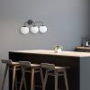 Modern Black Wall Lamp, MDF Body, 60 x 12 x 33 cm, E27 Socket (Max 40W), IP20, Pluggable, Laser-Cut Design, Stylish & Functional Lighting for Any Space