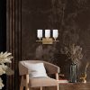 Modern Black Wall Lamp, MDF Body, 60 x 12 x 33 cm, E27 Socket (Max 40W), IP20, Pluggable, Laser-Cut Design, Stylish & Functional Lighting for Any Space