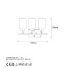 Modern Black Wall Lamp, MDF Body, 60 x 12 x 33 cm, E27 Socket (Max 40W), IP20, Pluggable, Laser-Cut Design, Stylish & Functional Lighting for Any Space