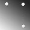 Modern Black Wall Lamp, MDF Body, 60 x 12 x 33 cm, E27 Socket (Max 40W), IP20, Pluggable, Laser-Cut Design, Stylish & Functional Lighting for Any Space