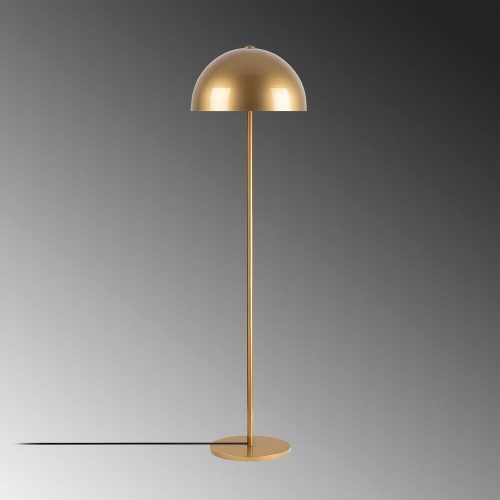 Elegant floor lamp with metal housing, gold design, 40 x 40 x 154 cm | 40 cm diameter cap, 200 cm cable | Perfect for modern, glam and scandinavian decor | E27 socket, max 40W, IP20 rating